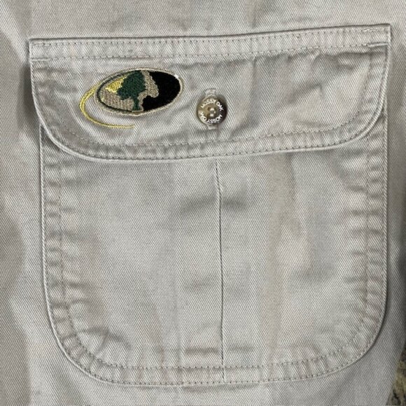 Mossy Oak Shirt Men’s 3XL Beige Brown Break Up Camo Hunting Safari Button Down - Picture 2 of 8